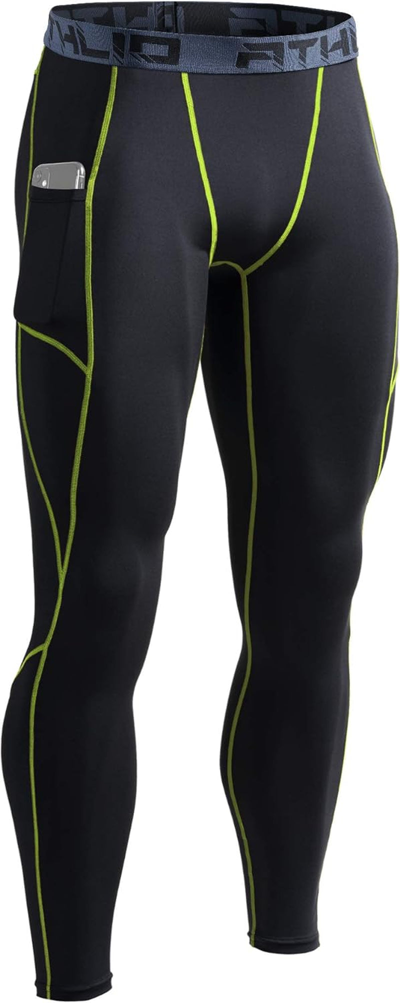 ATHLIO Men'S Compression Pants Running Tights Workout Leggings, Cool Dry Technical Sports Baselayer