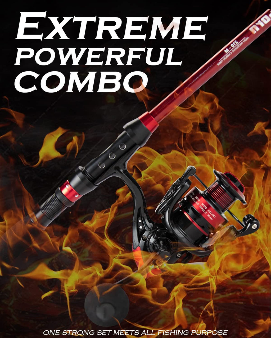 Ghosthorn Fishing Rod and Reel Combo, Telescopic Fishing Pole for Men Collapsible Portable Fishing Kit Compat Travel Fishing Pole with Carrier Bag Freshwater Saltwater Fishing Gifts for Dad 6Ft