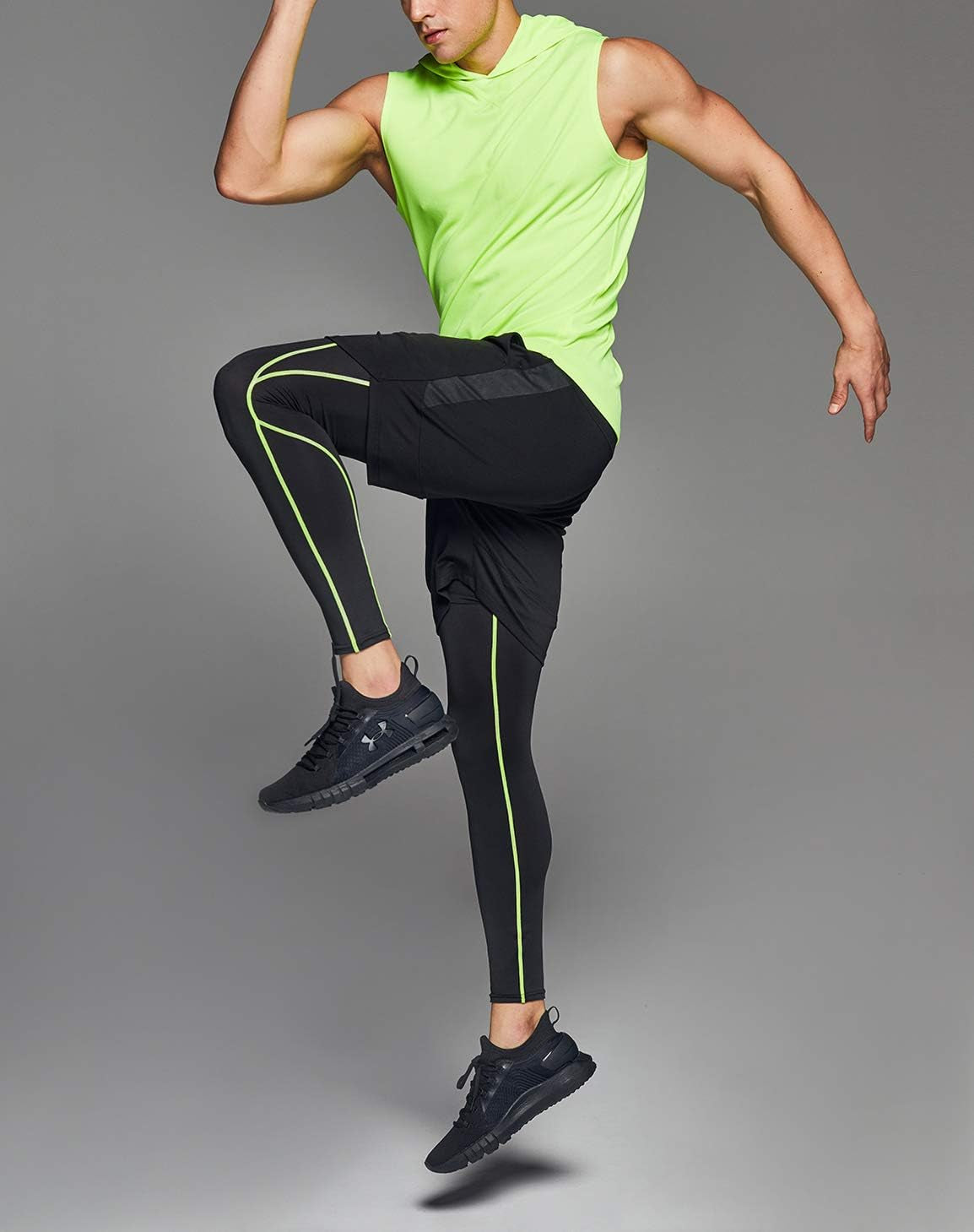 ATHLIO Men'S Compression Pants Running Tights Workout Leggings, Cool Dry Technical Sports Baselayer